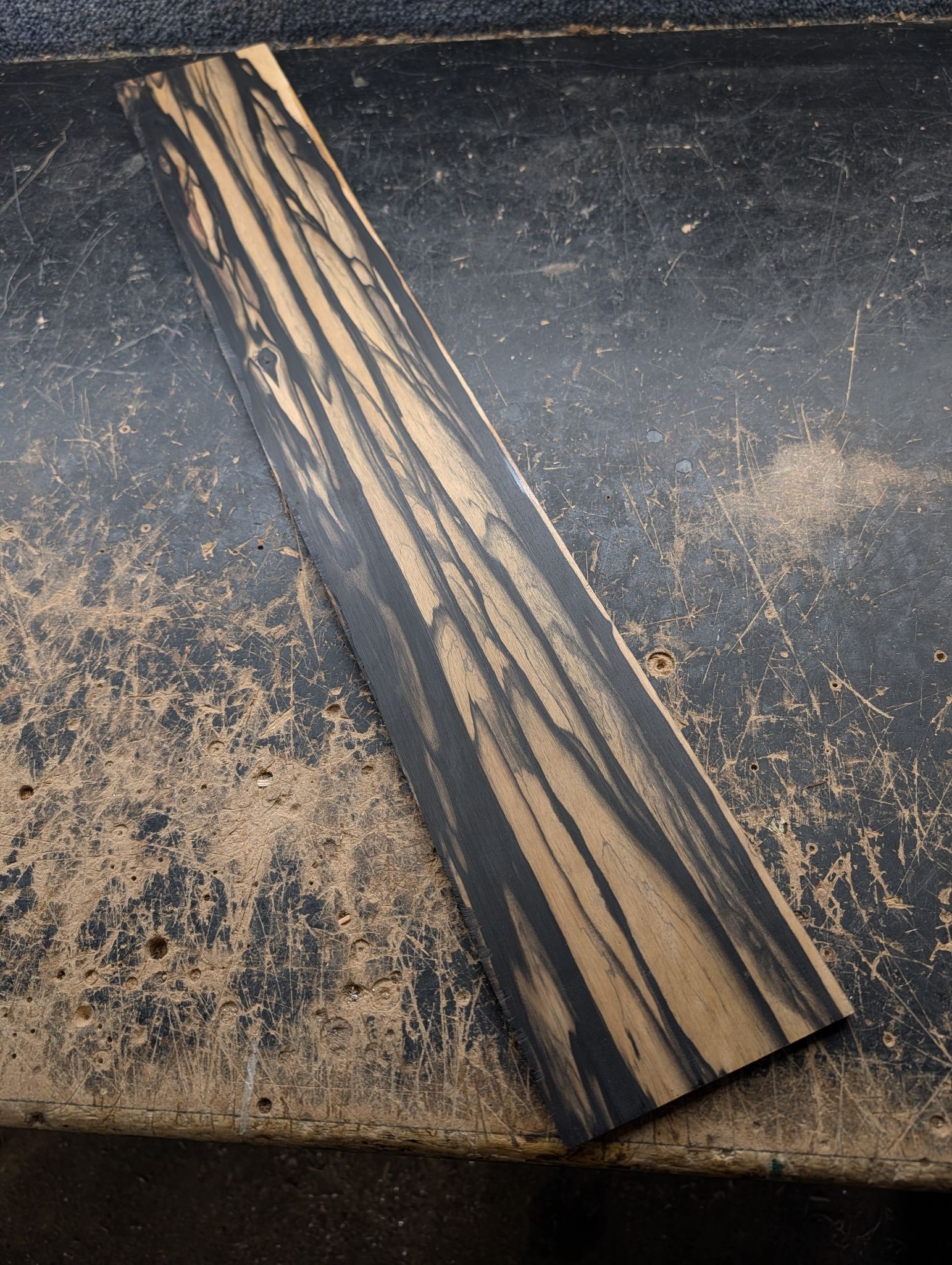 Pale Moon Ebony 6 String Bass Fingerboard Blank 12418