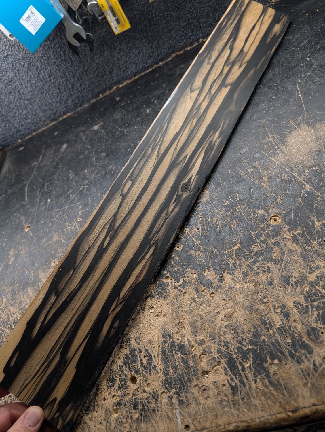 Pale Moon Ebony 6 String Bass Fingerboard Blank 12418