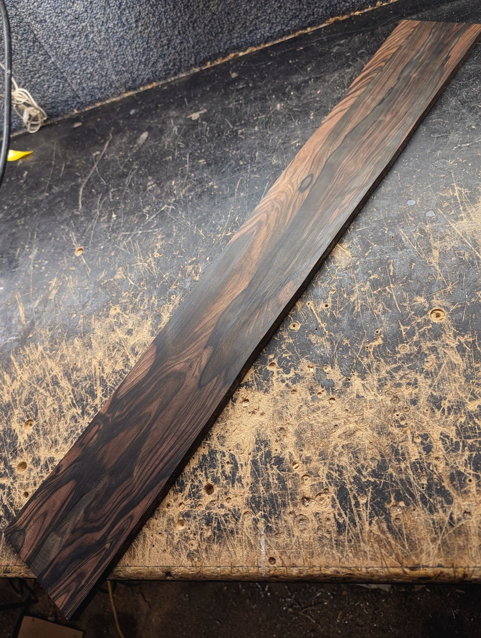 Mun Ebony 6 String Bass Fingerboard Blank 12417
