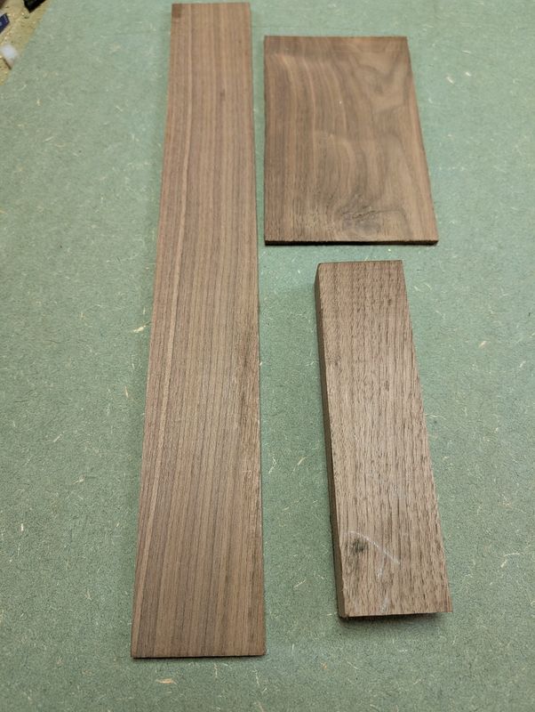 American Walnut Fingerboard, Bridge and Headplate 12423