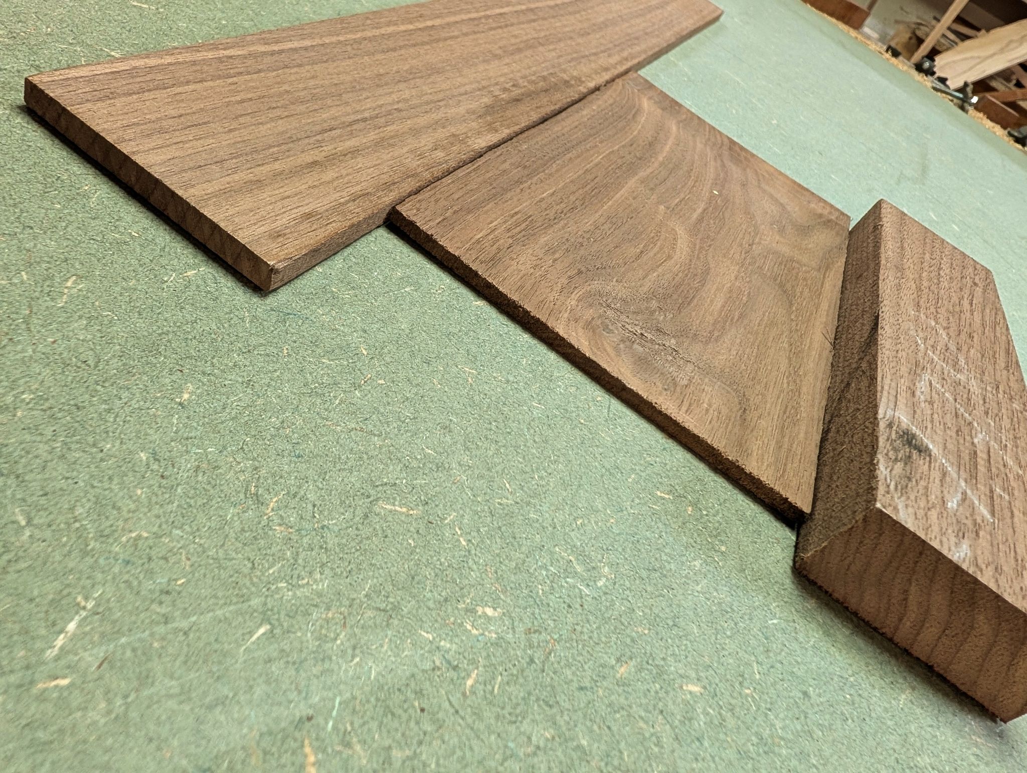 American Walnut Fingerboard, Bridge and Headplate 12423