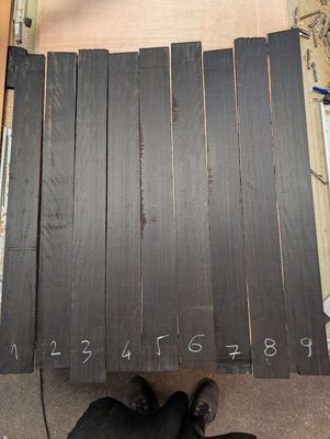 Indian Ebony Bass Fingerboard Blanks IE11903 Indian Ebony Bass Fingerboard Blanks IE11903