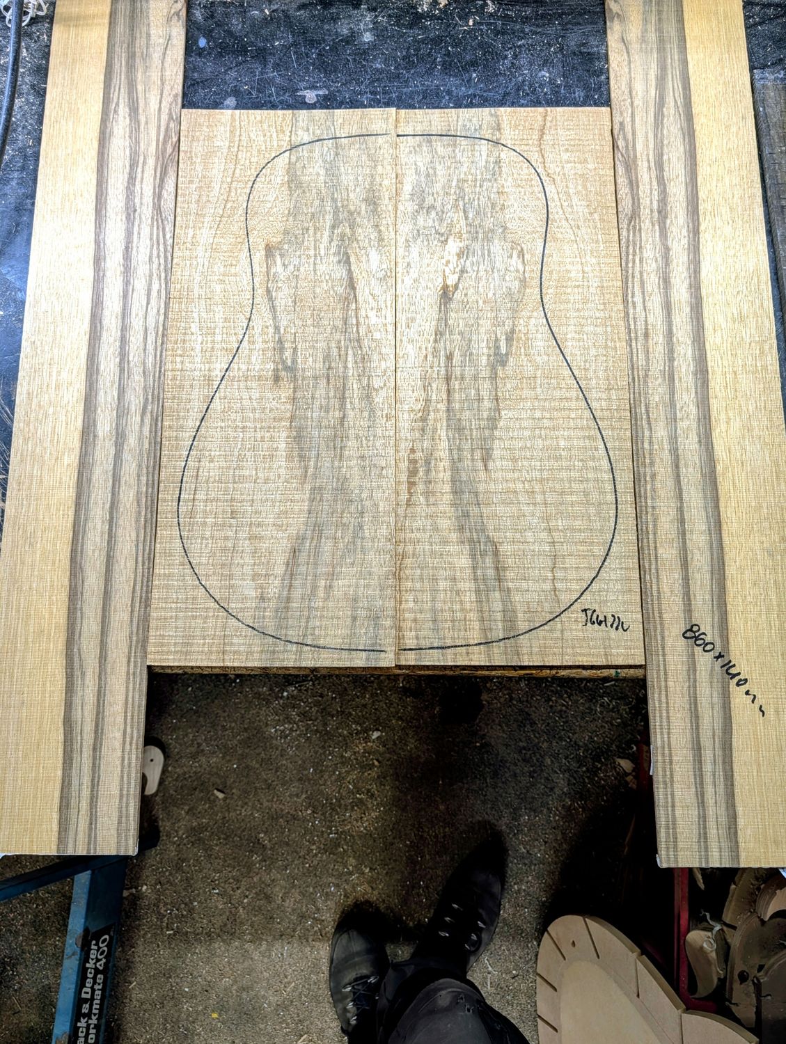 Korina Black Limba Back and Sides Set 12432