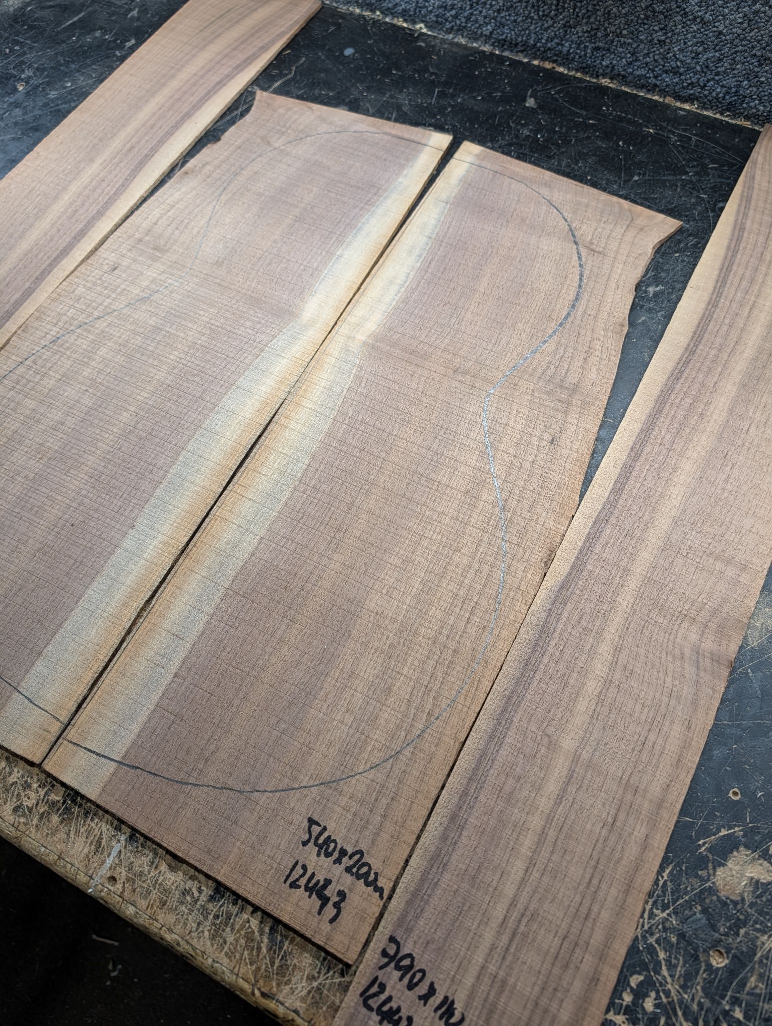 American Walnut Back and Sides Set 12443