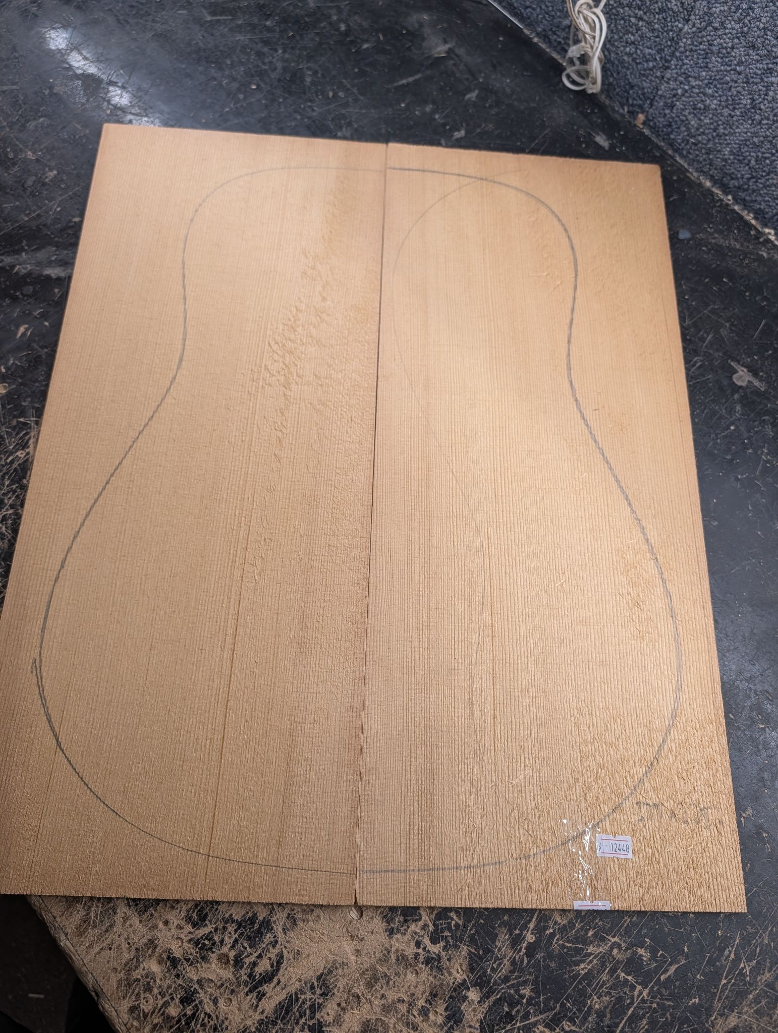 Torrefied A Englemann Spruce Soundboard 12448