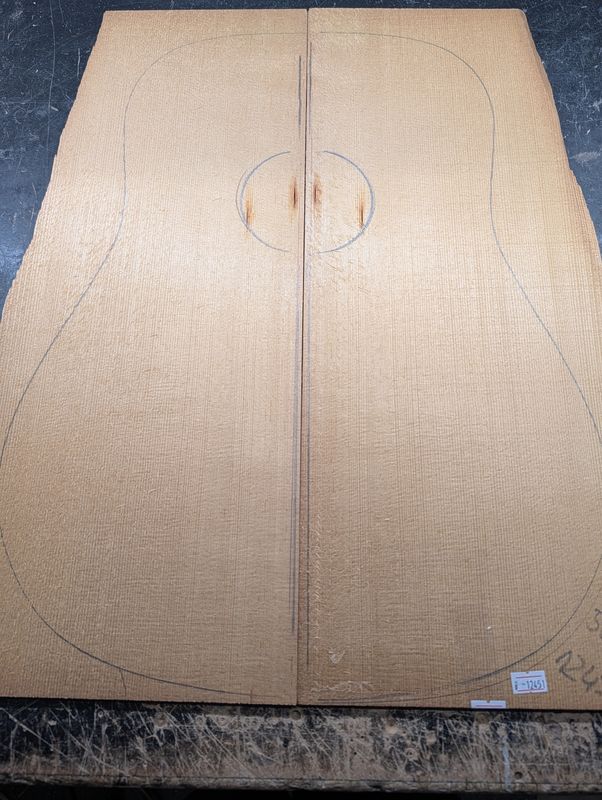 Torrefied AA Englemann Spruce Soundboard 12451