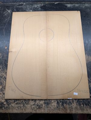 Torrefied A Englemann Spruce Soundboard 12462