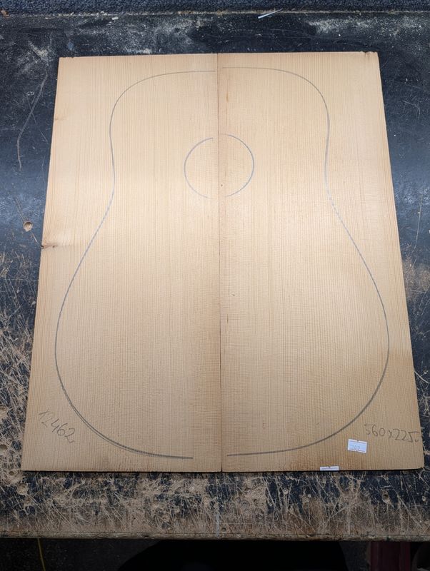 Torrefied A Englemann Spruce Soundboard 12462