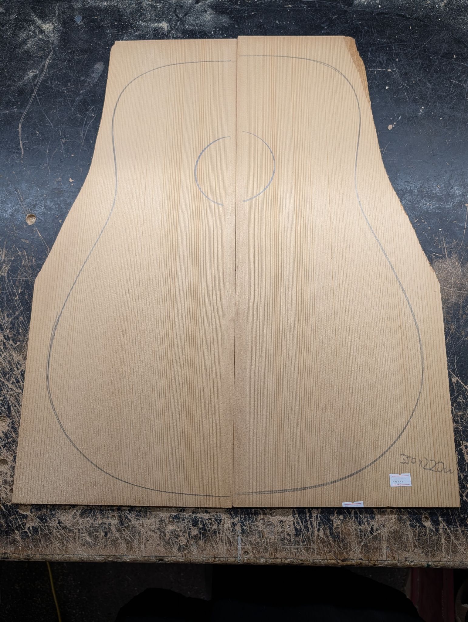 Torrefied Englemann Spruce Soundboard 12461