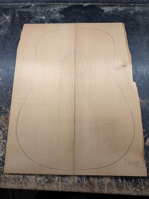 Torrefied Englemann Spruce Soundboard 12460