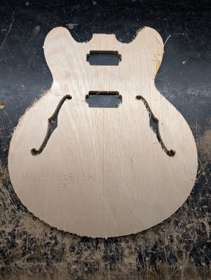 B Grade ES335 Soundboard Template