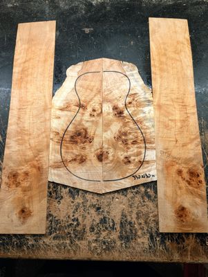 Mappa Burl Concert/Tenor Ukulele Back and Sides Set 12472