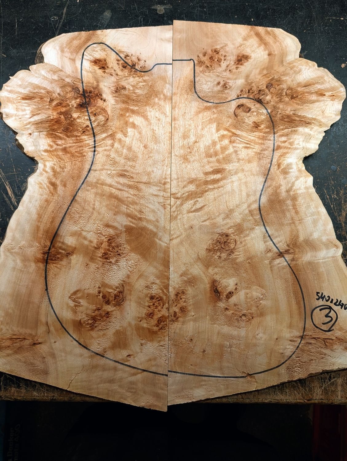 British Mappa Burl Drop Top 12474