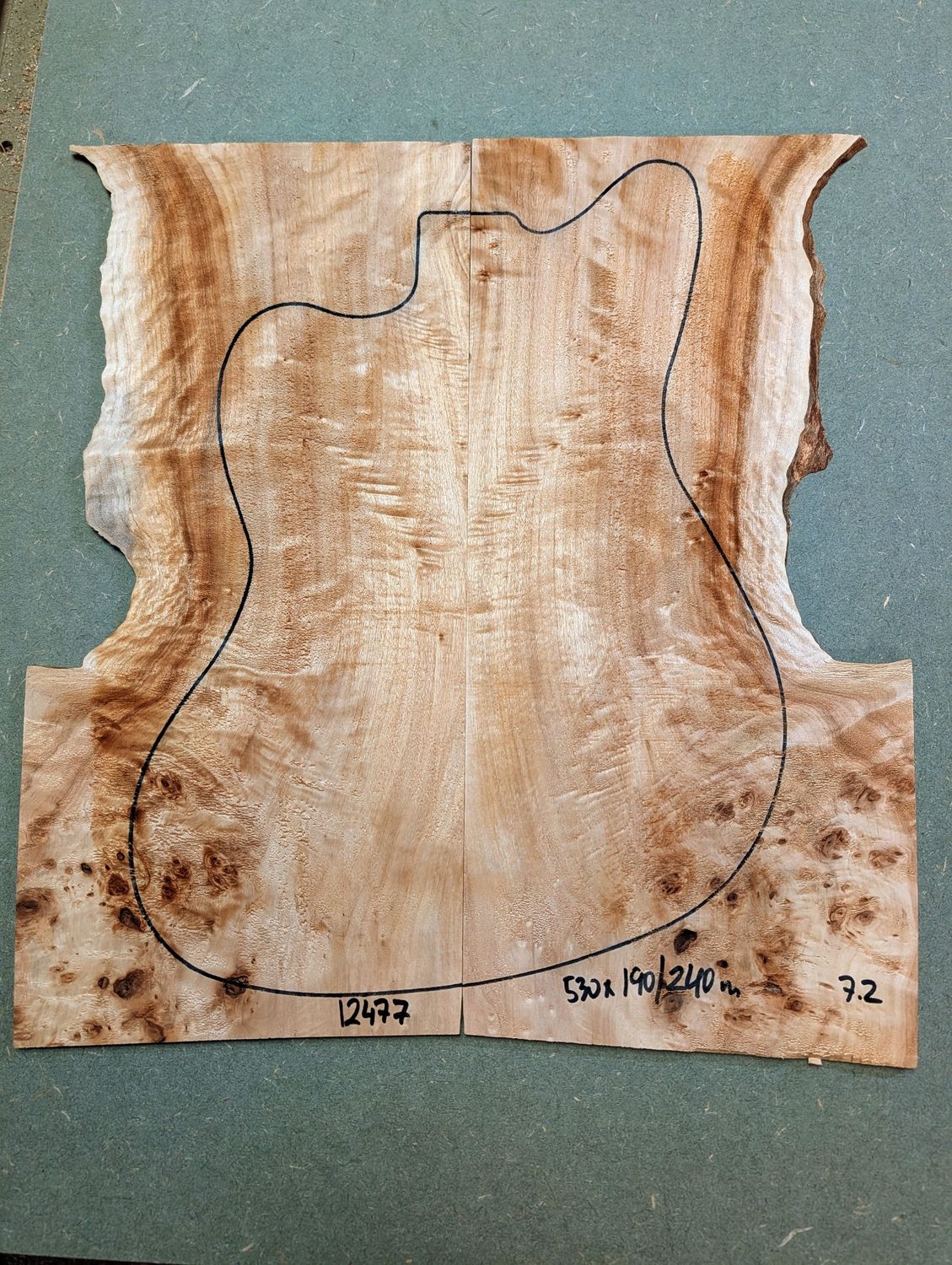 British Mappa Burl Drop Top 12477