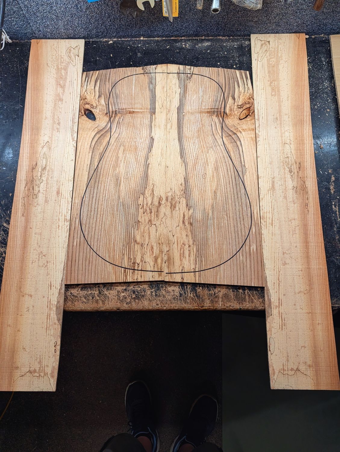British Spalted Ash Back and Sides Set 12481
