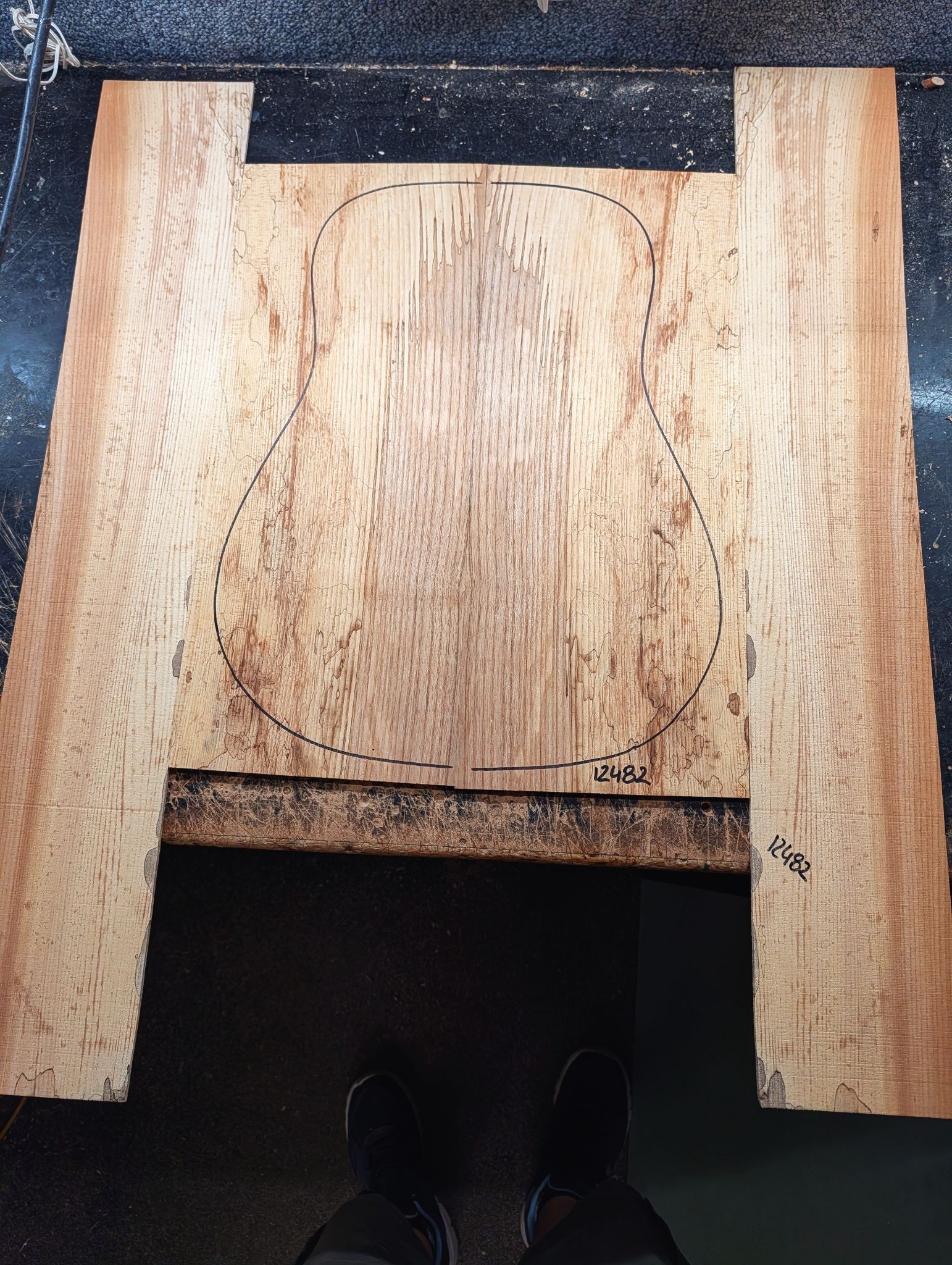 British Spalted Ash Back and Sides Set 12482