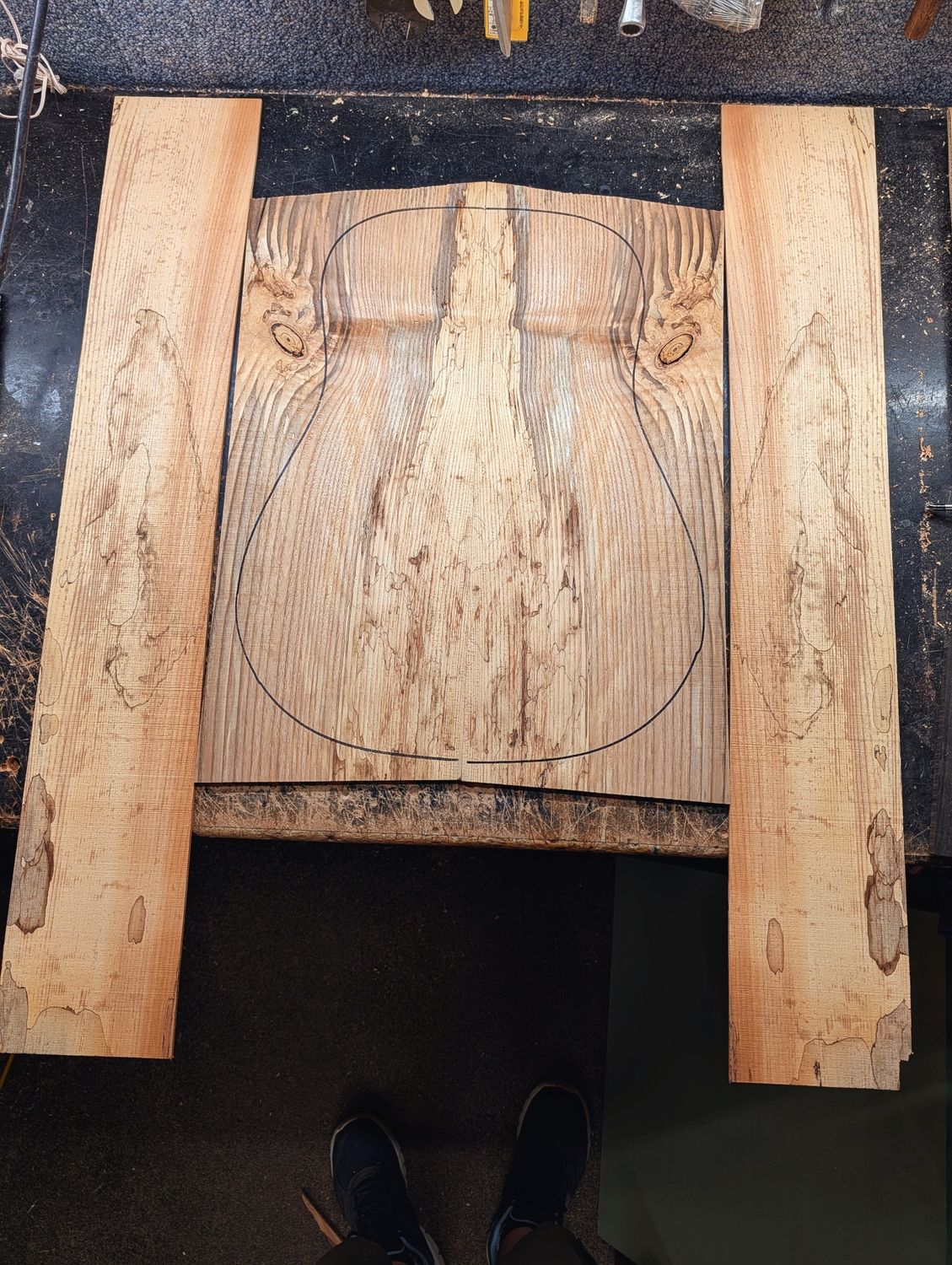 British Spalted Ash Back and Sides Set 12480
