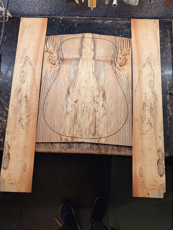 British Spalted Ash Back and Sides Set 12480