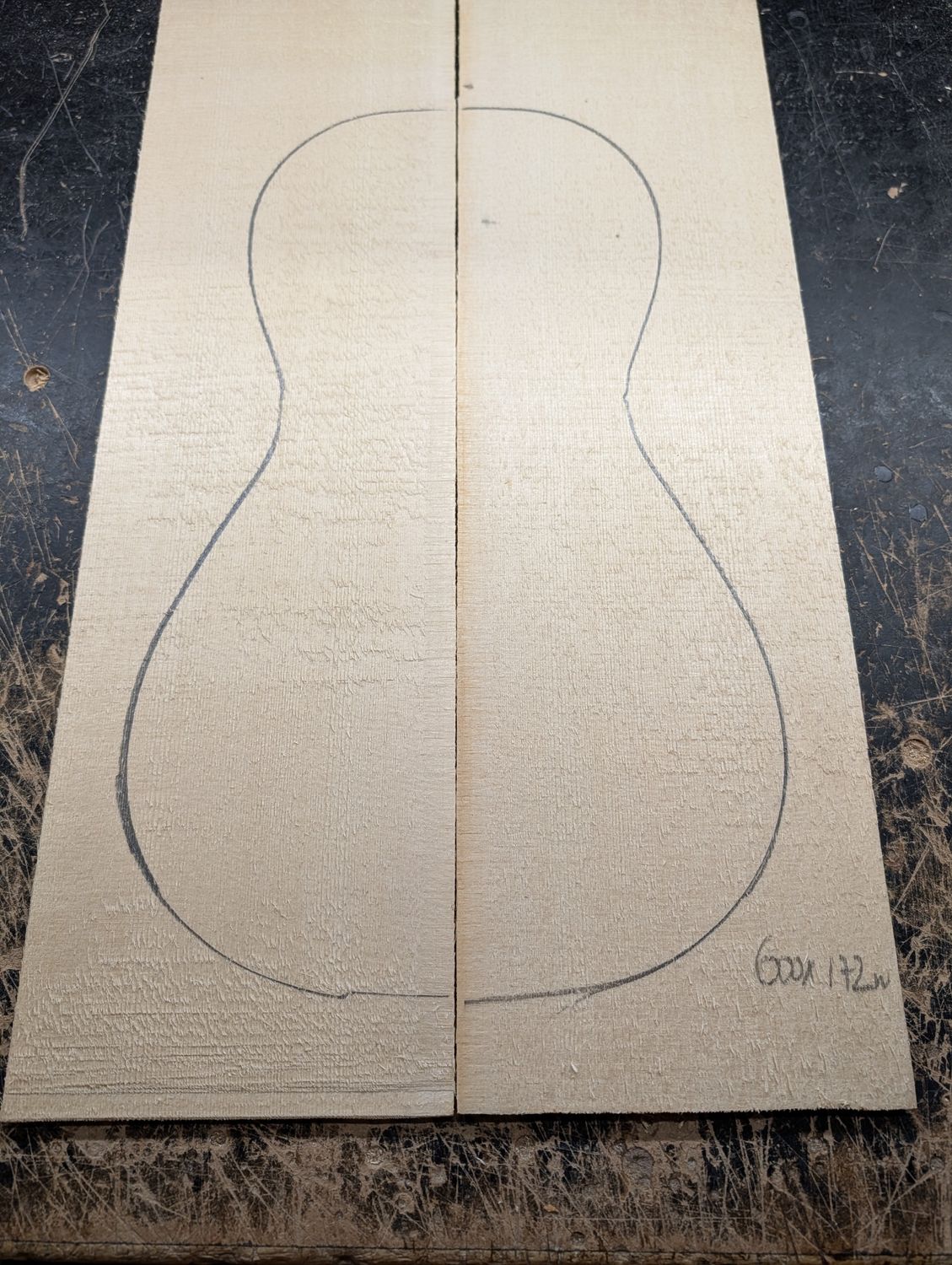 European Spruce AAA Parlour Soundboard 12486