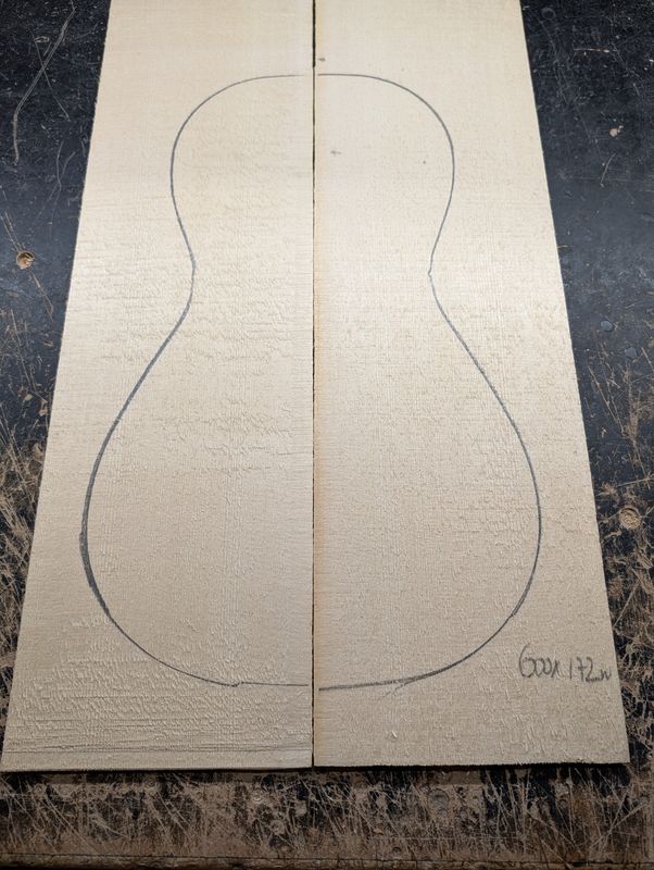 European Spruce AAA Parlour Soundboard 12486