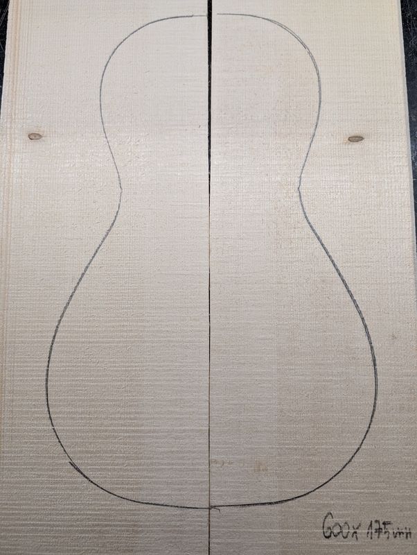 European Spruce AA Parlour Soundboard 12484