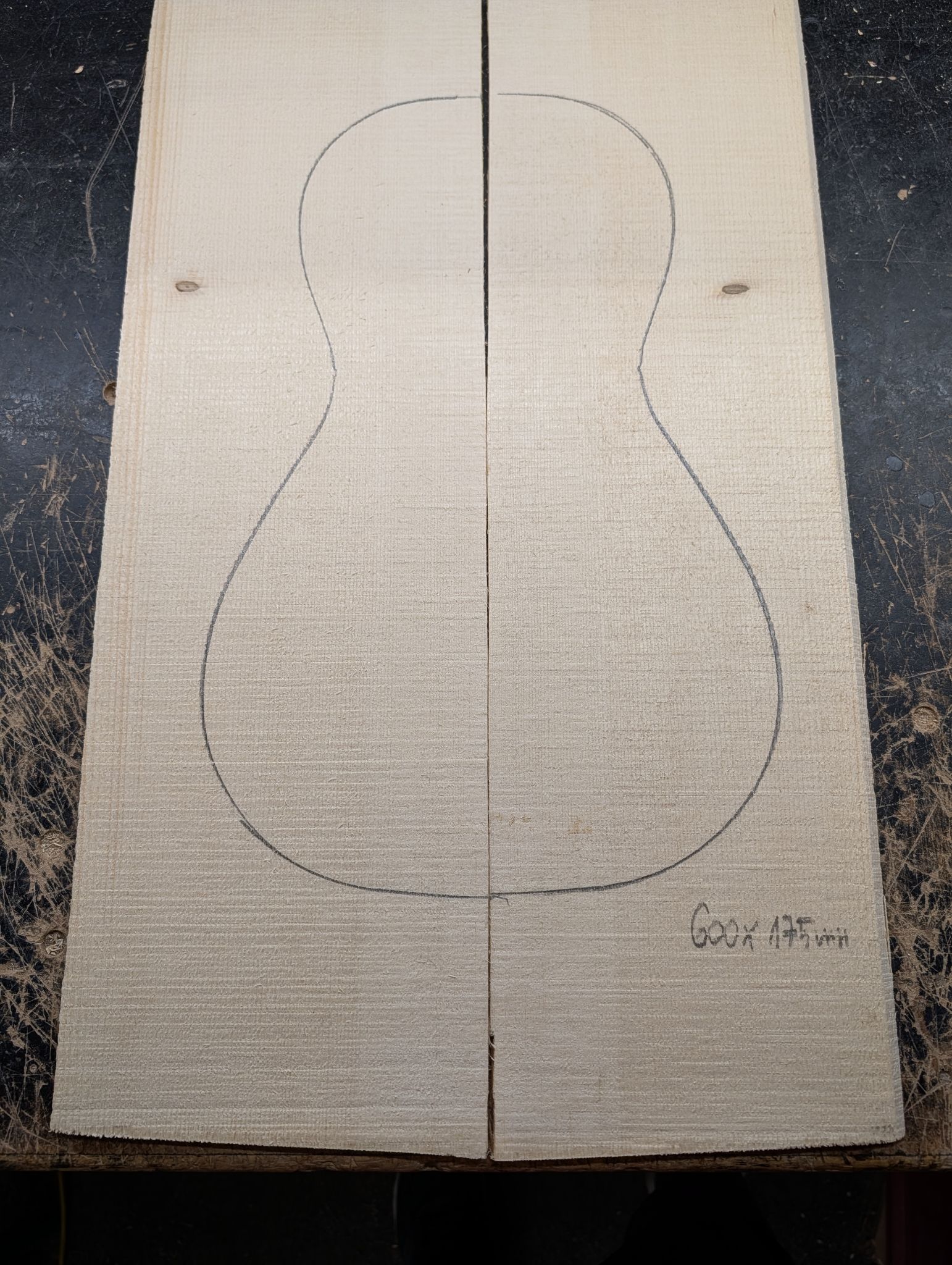 European Spruce AA Parlour Soundboard 12484