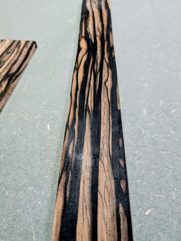 Pale Moon Ebony Fingerboard, Bridge and Bookmatched Headplate 12491