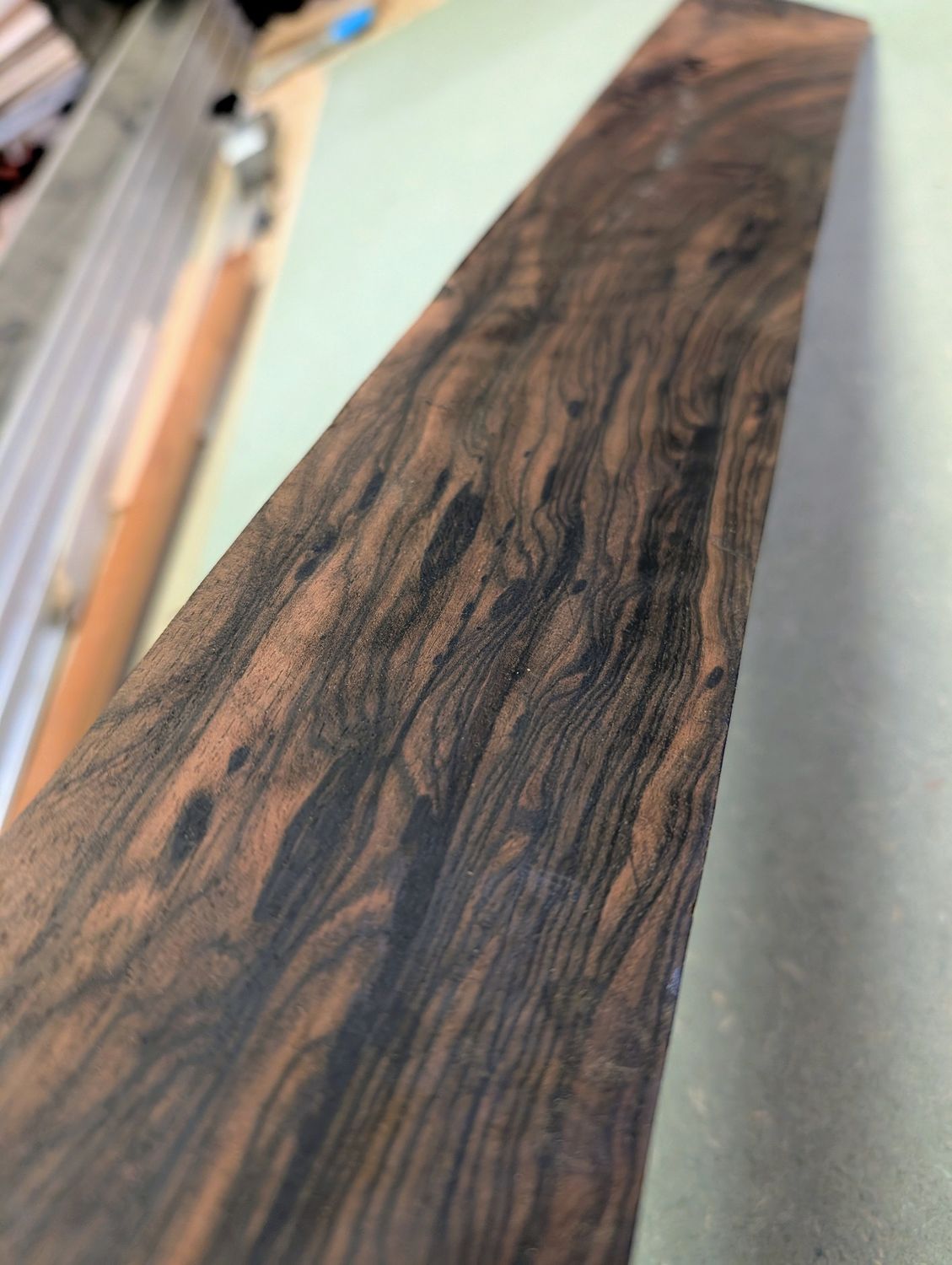 Mun Ebony Bass Guitar Fingerboard Blank 12501