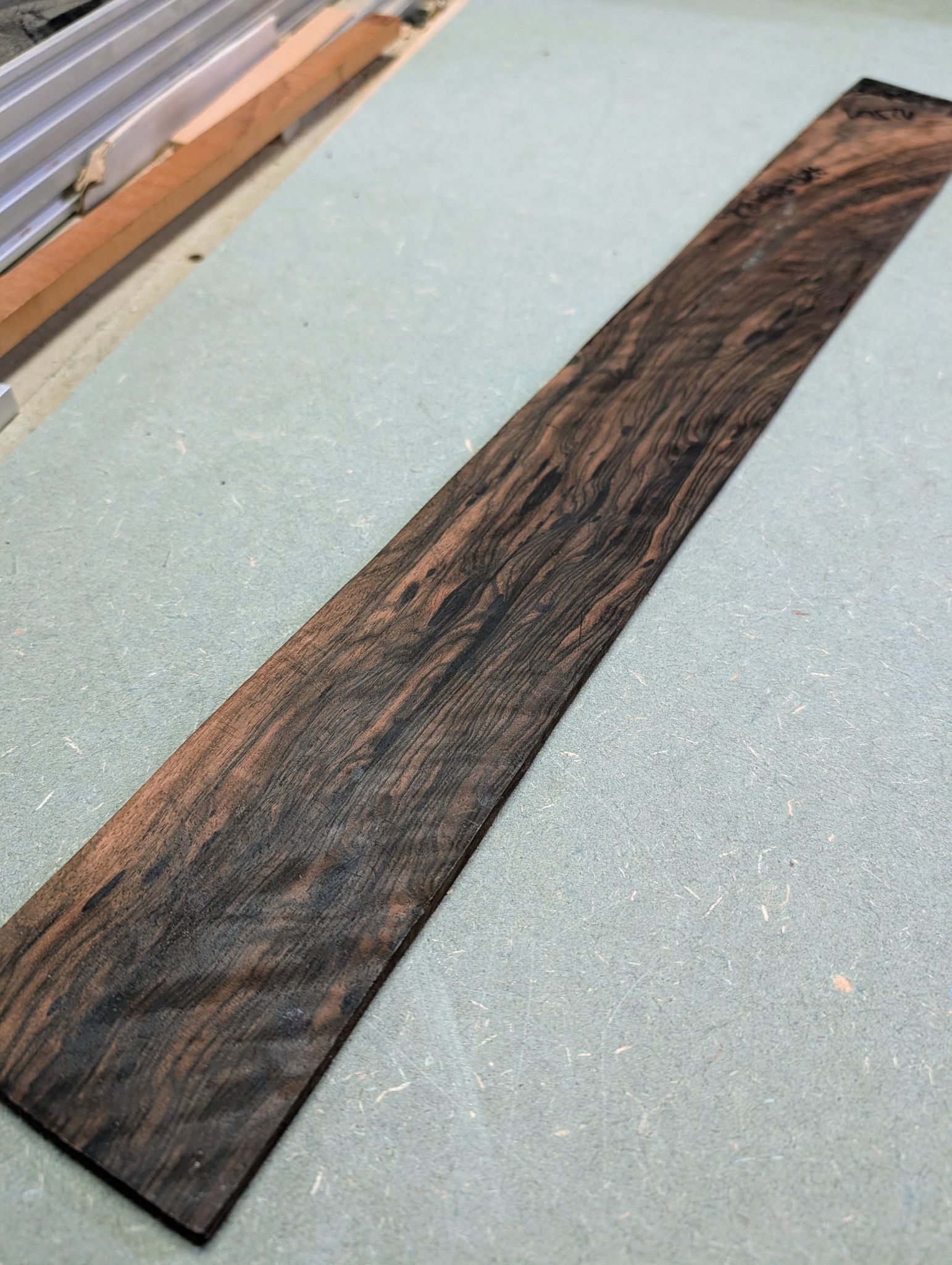Mun Ebony Bass Guitar Fingerboard Blank 12501