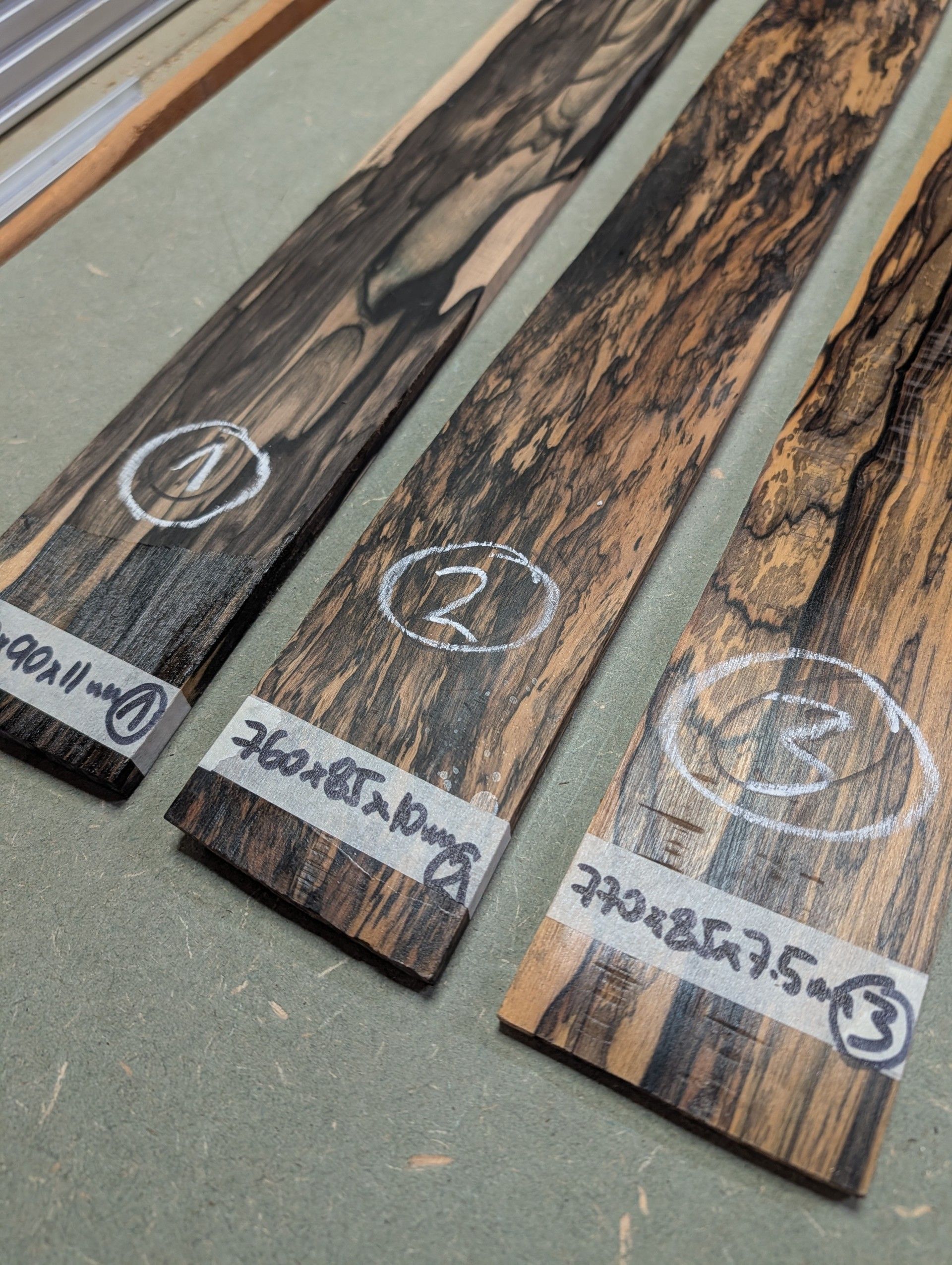 Pale Moon Ebony Bass Guitar Fingerboard Blanks 123