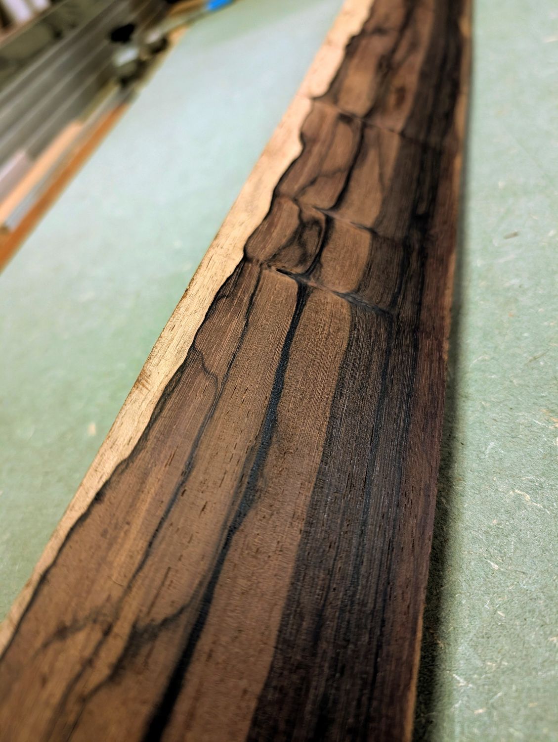 Rare Burmese Blackwood Bass Fingerboard Blank 12524