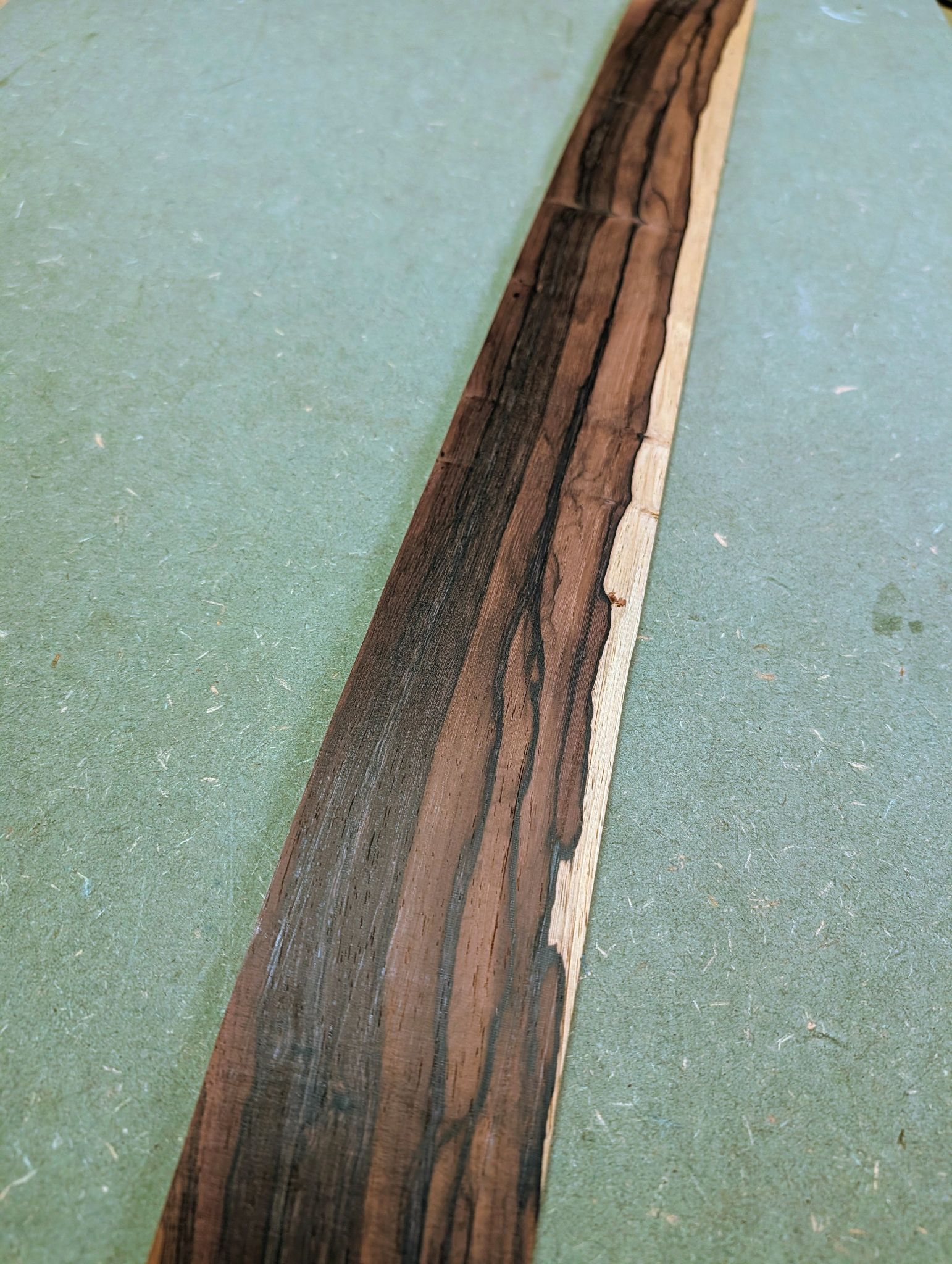 Rare Burmese Blackwood Bass Fingerboard Blank 12524