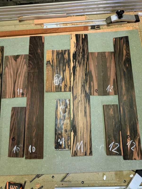 Premium Exotic Tonewood Fingerboard, Bridge and Headplate Combos