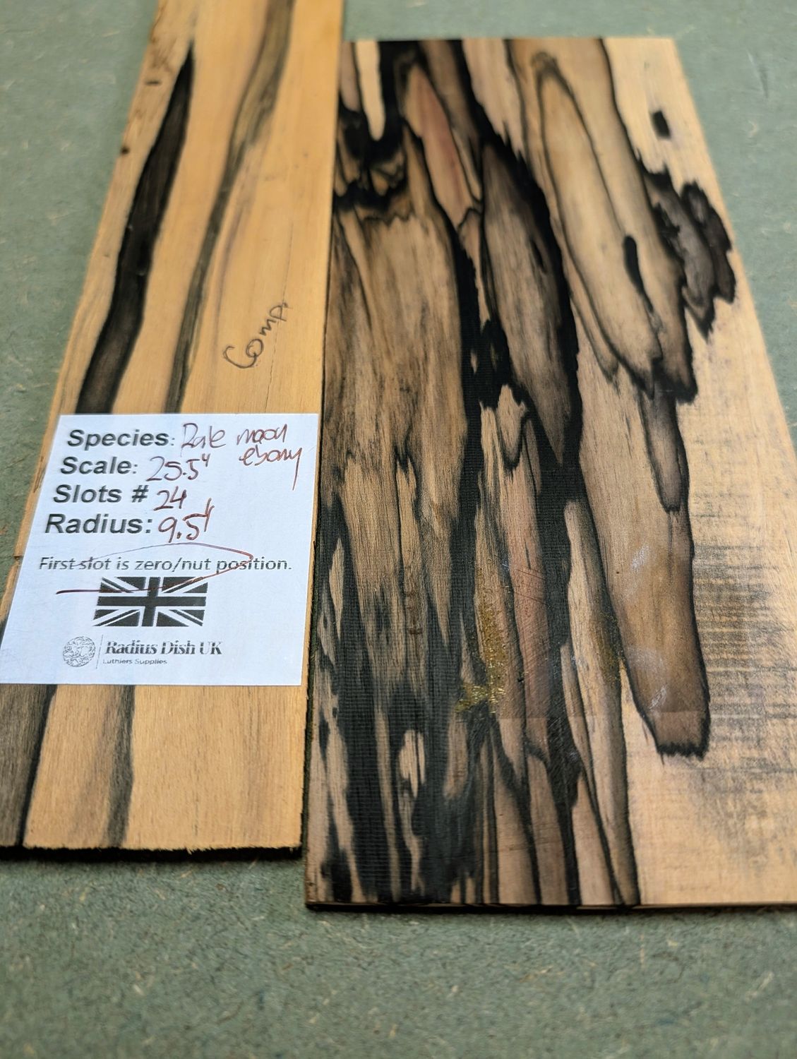 Pale Moon Ebony Finished Fingerboard and Large Headplate 12537