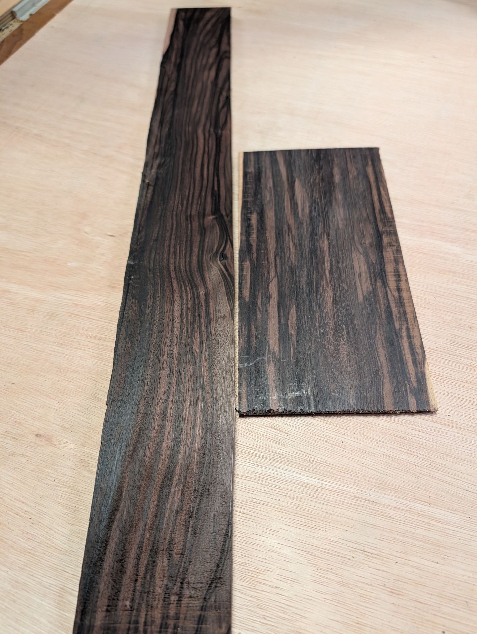 Rare Burmese Blackwood Fingerboard and Headplate Combo 12559