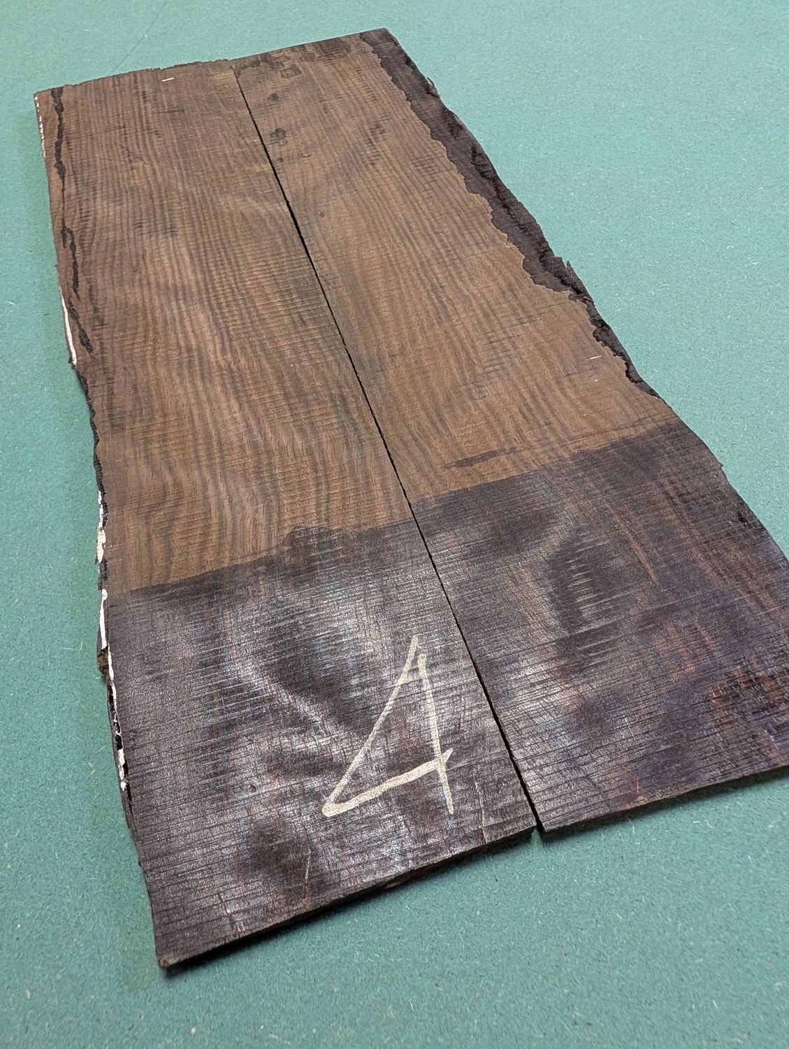 XL Unique Bookmatched Mun Ebony Headplate 12567