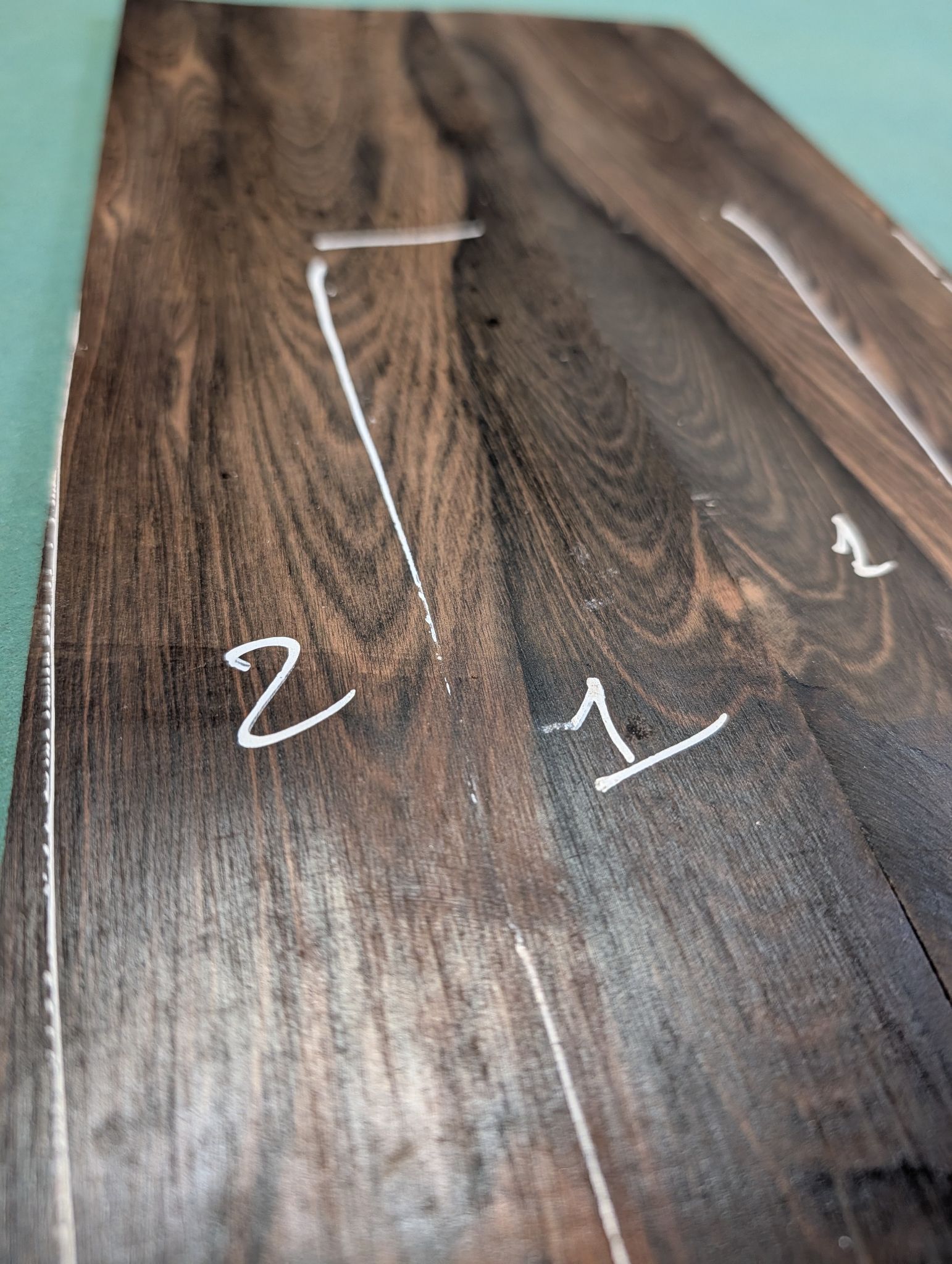 XXXL Unique Bookmatched Mun Ebony Headplate 12571