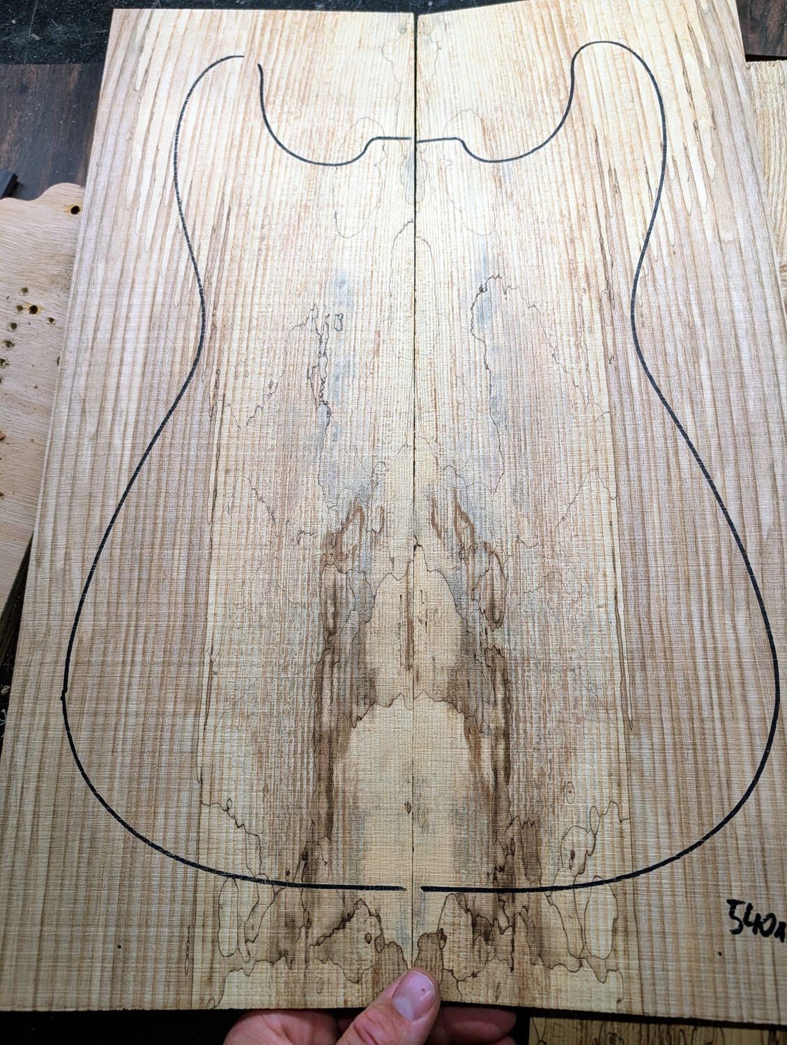 British Spalted Ash Drop Top 12574