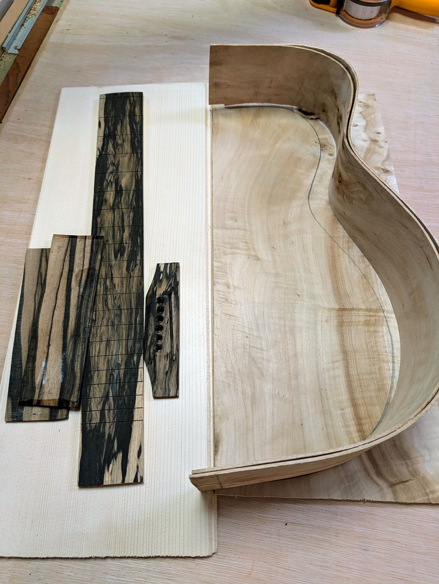 Finished Parts and Tonewood for OM Guitar 12577