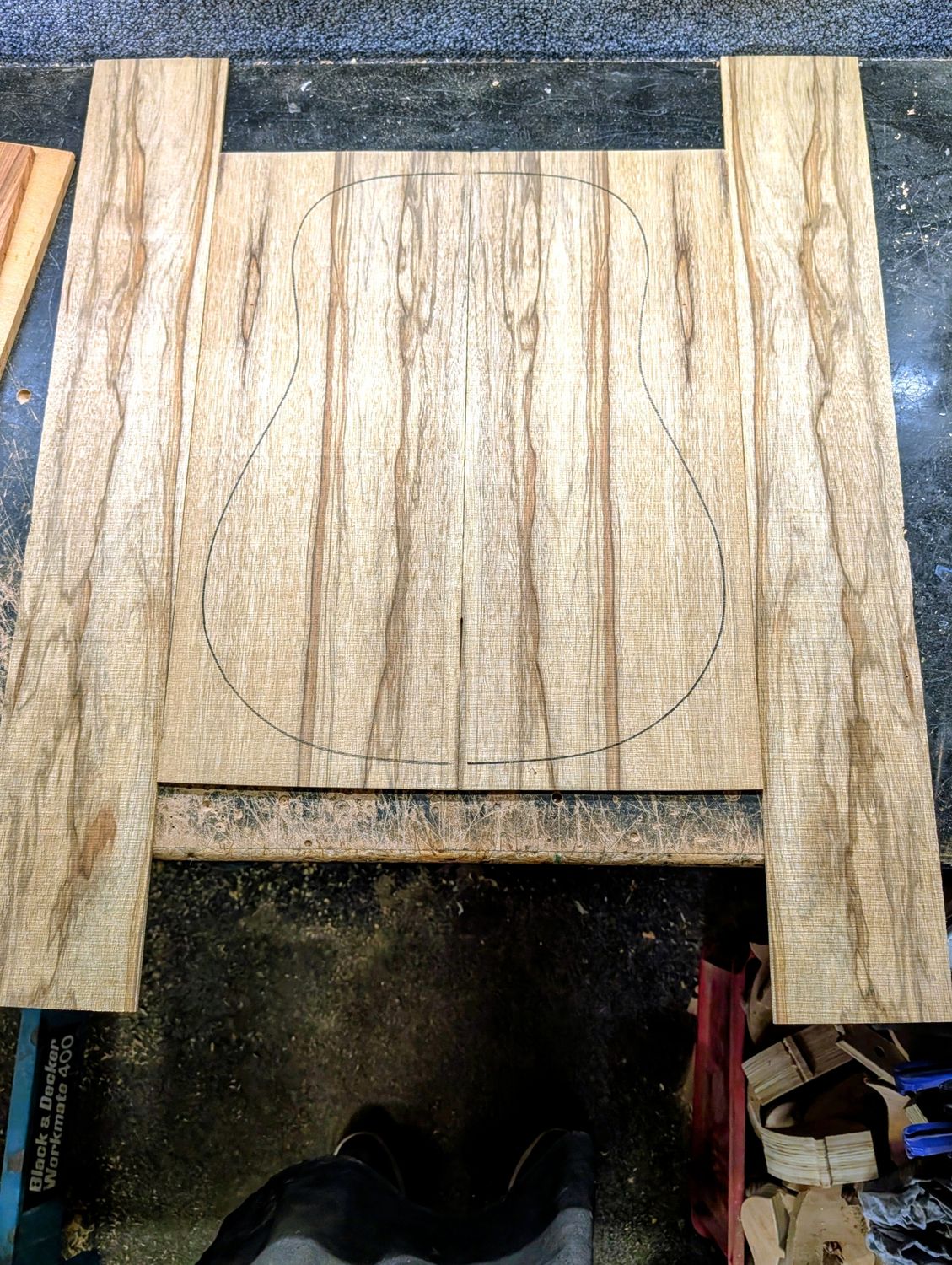 Black Limba Korina Back and Sides Set 12586