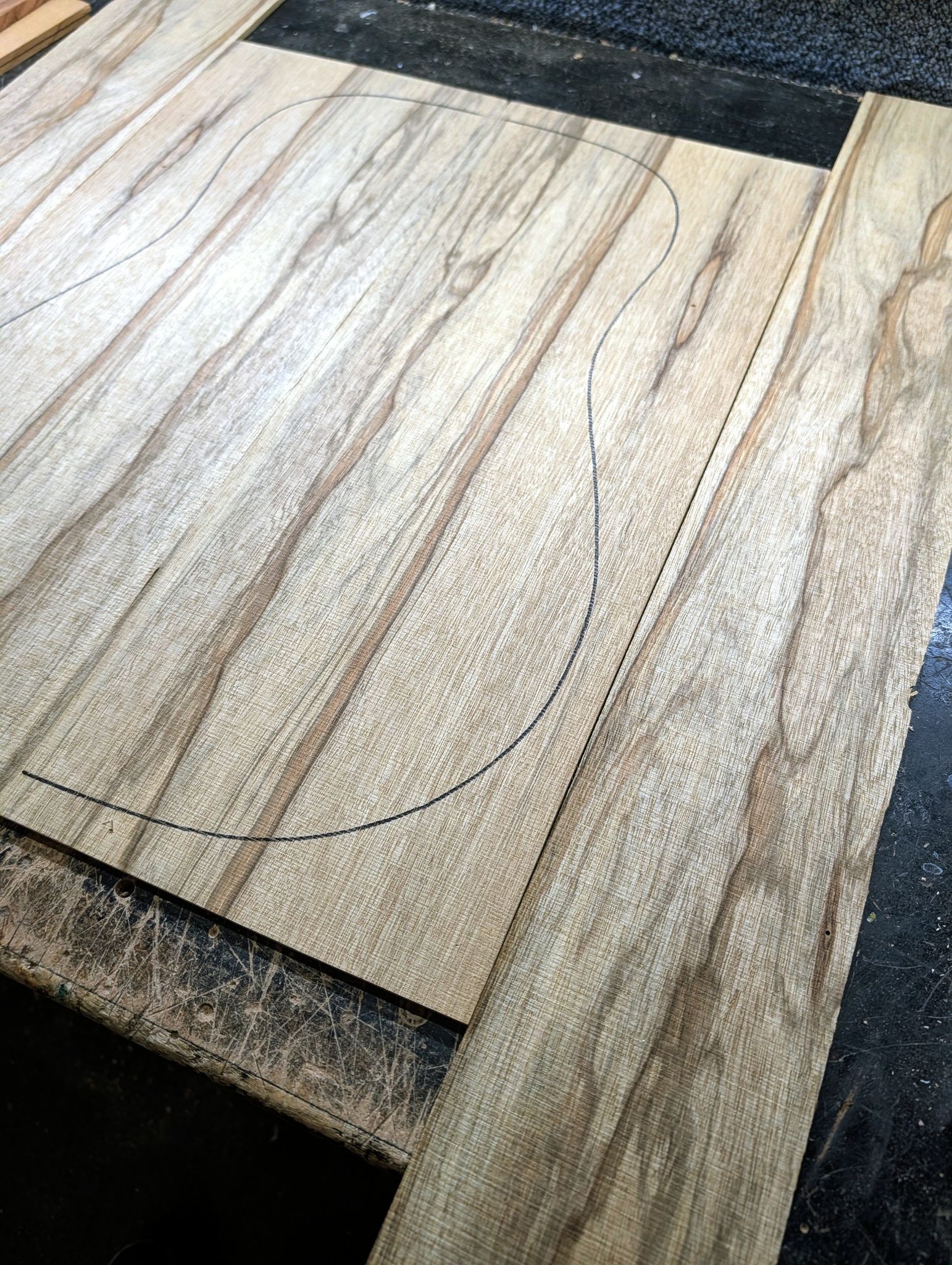 Black Limba Korina Back and Sides Set 12586
