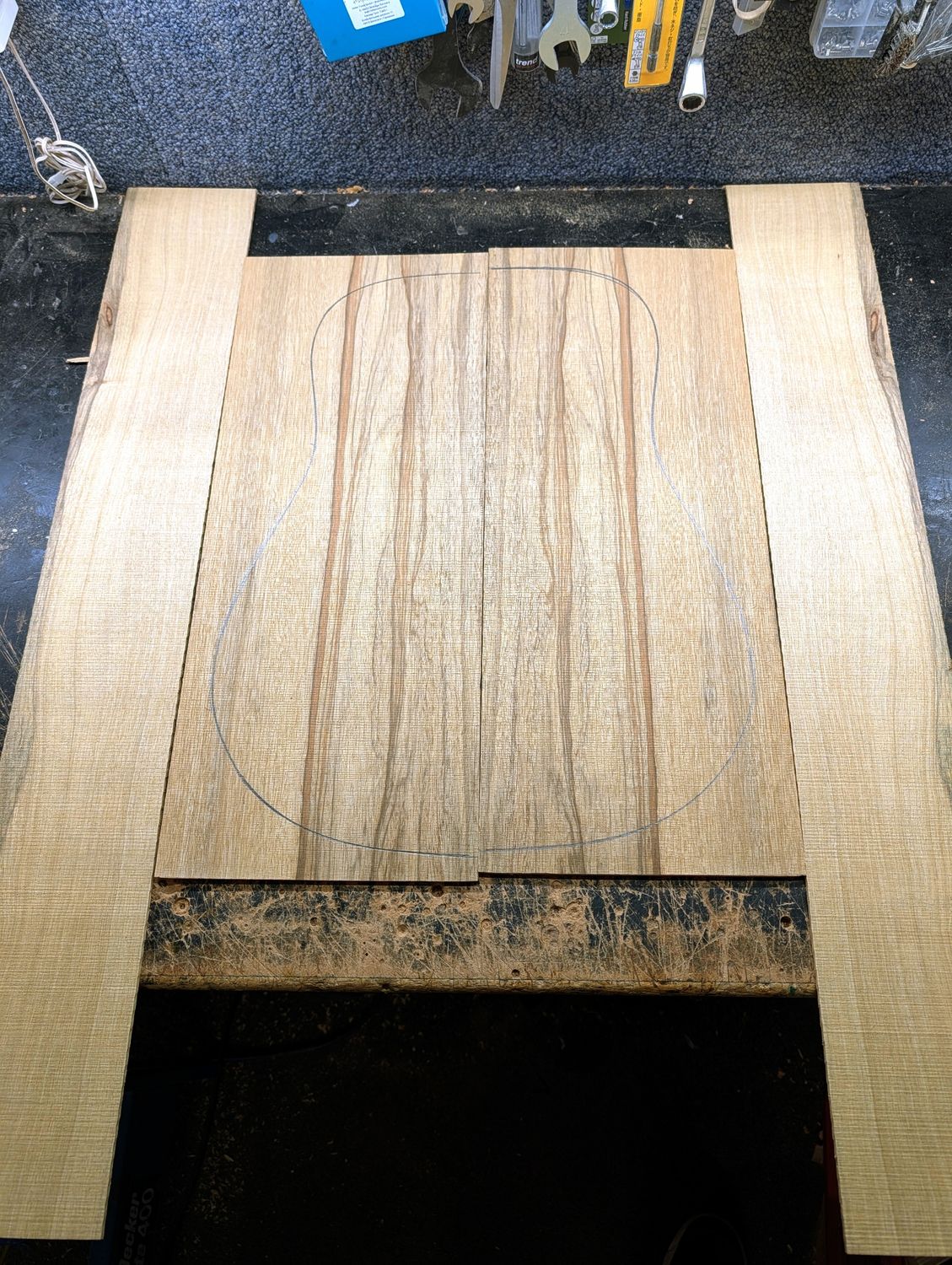 Black Limba Korina Back and Sides Set 12587