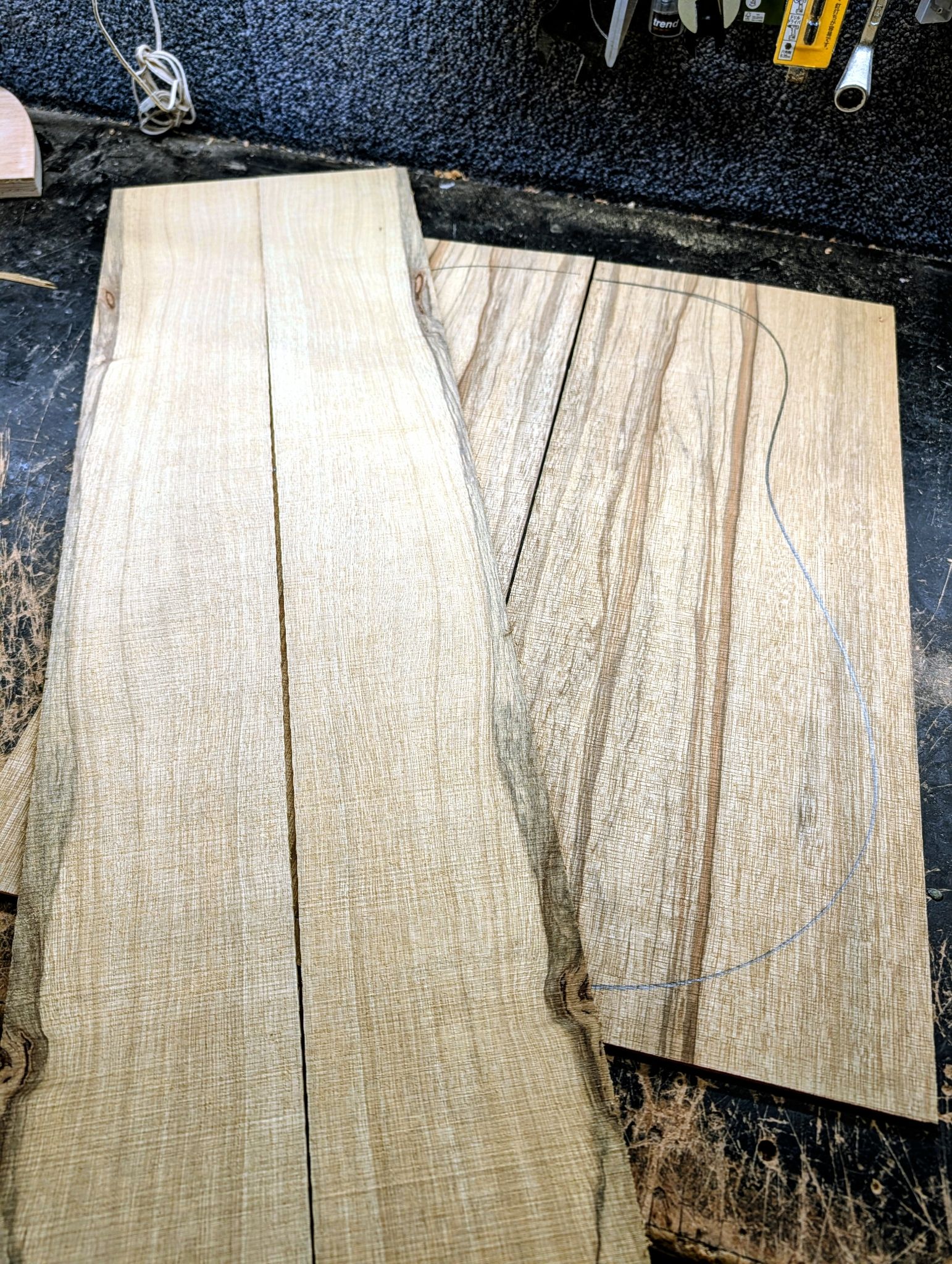 Black Limba Korina Back and Sides Set 12587