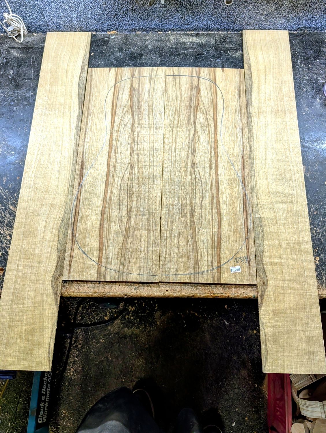 Black Limba Korina Back and Sides Set 12588