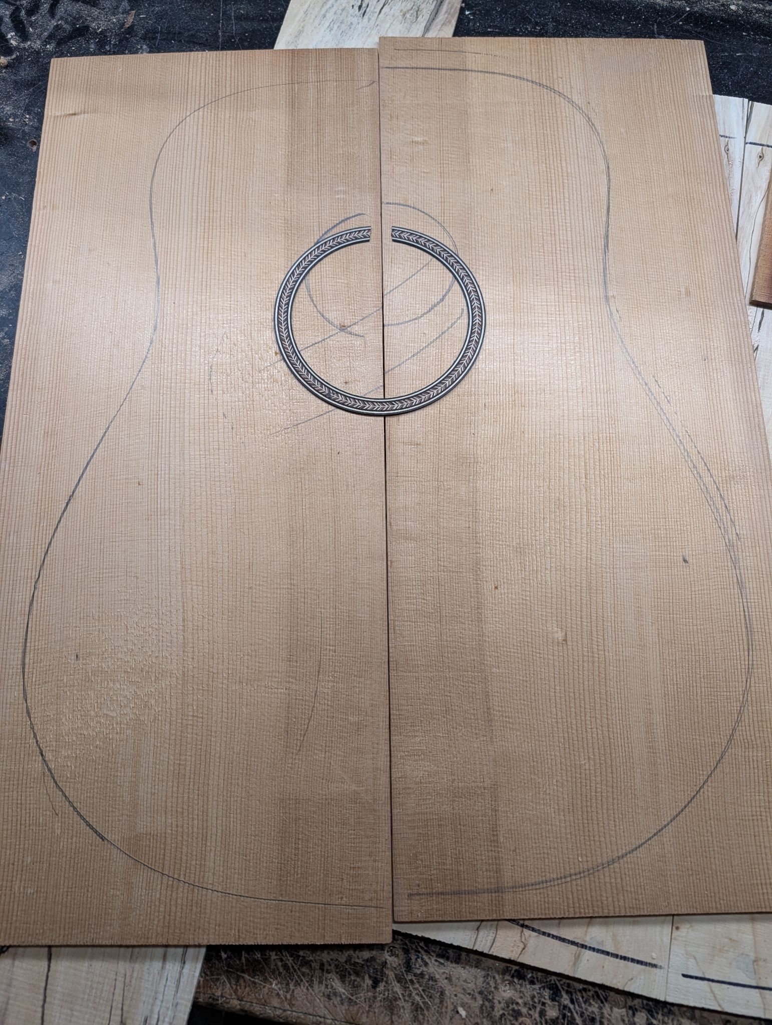 Tonewood Deal Spalted Sycamore Torrefied Soundboard 12589