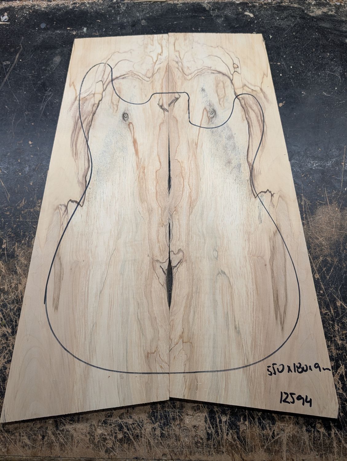 British Spalted Sycamore Drop Top 12594