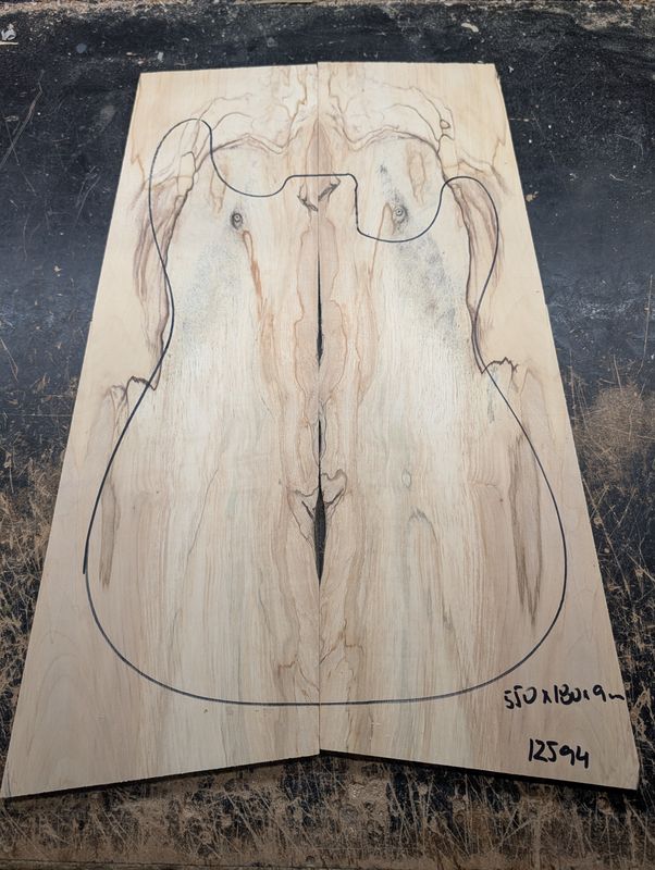 British Spalted Sycamore Drop Top 12594