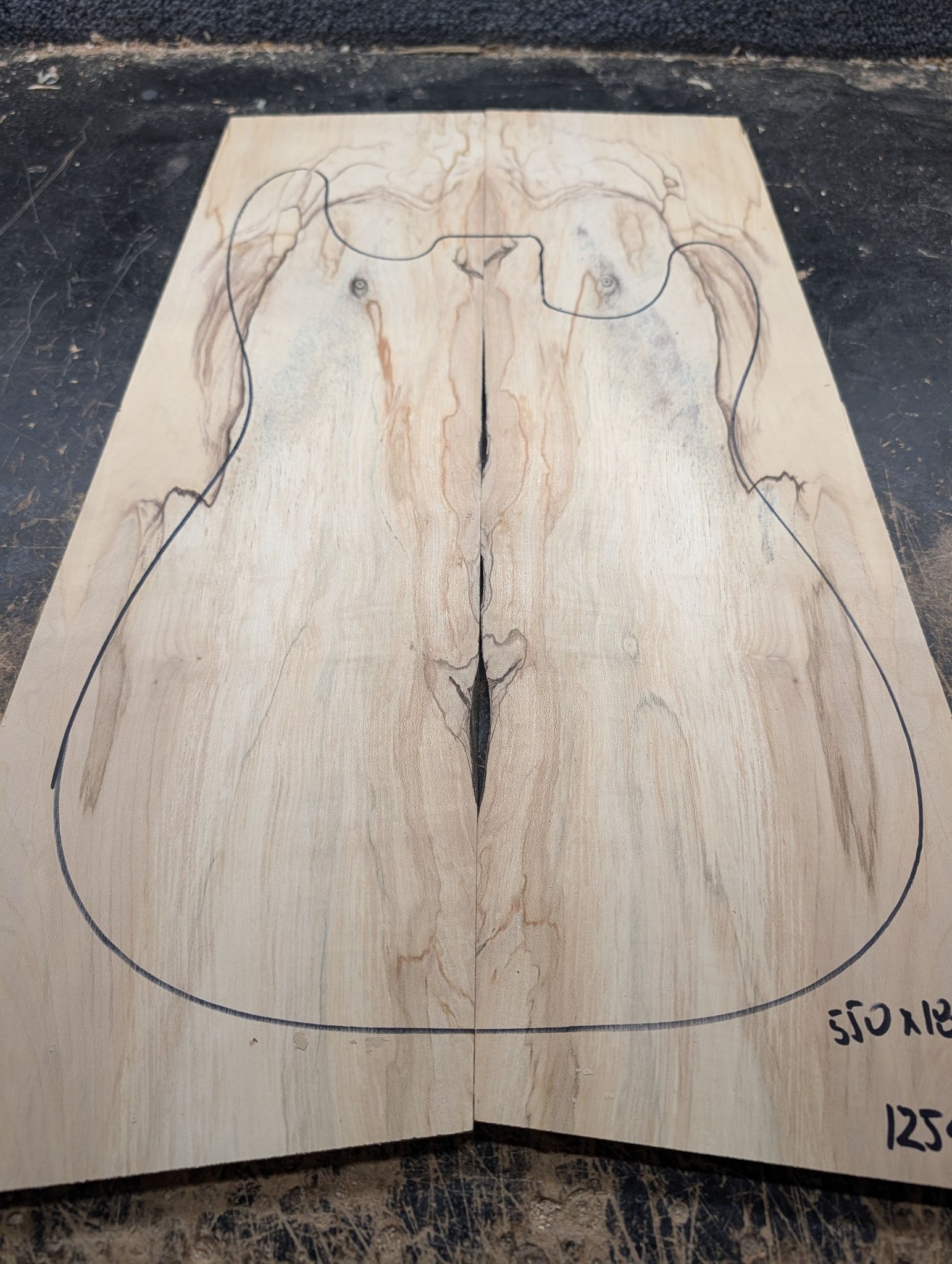 British Spalted Sycamore Drop Top 12594