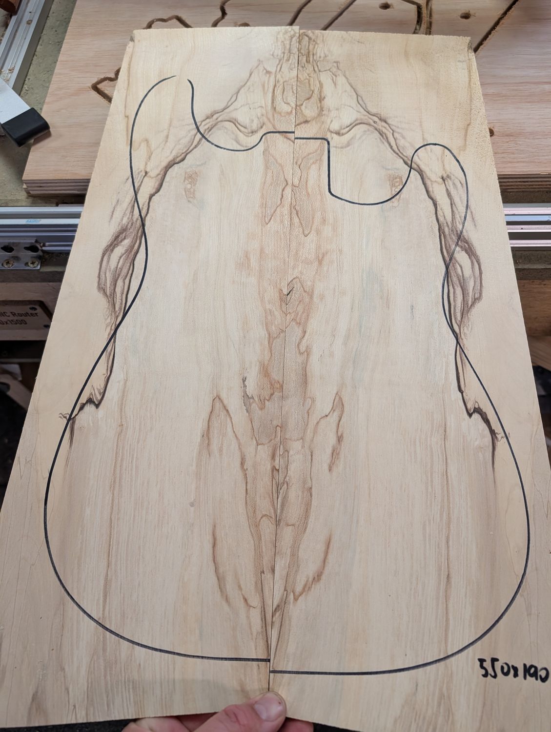 British Spalted Sycamore Drop Top 12593