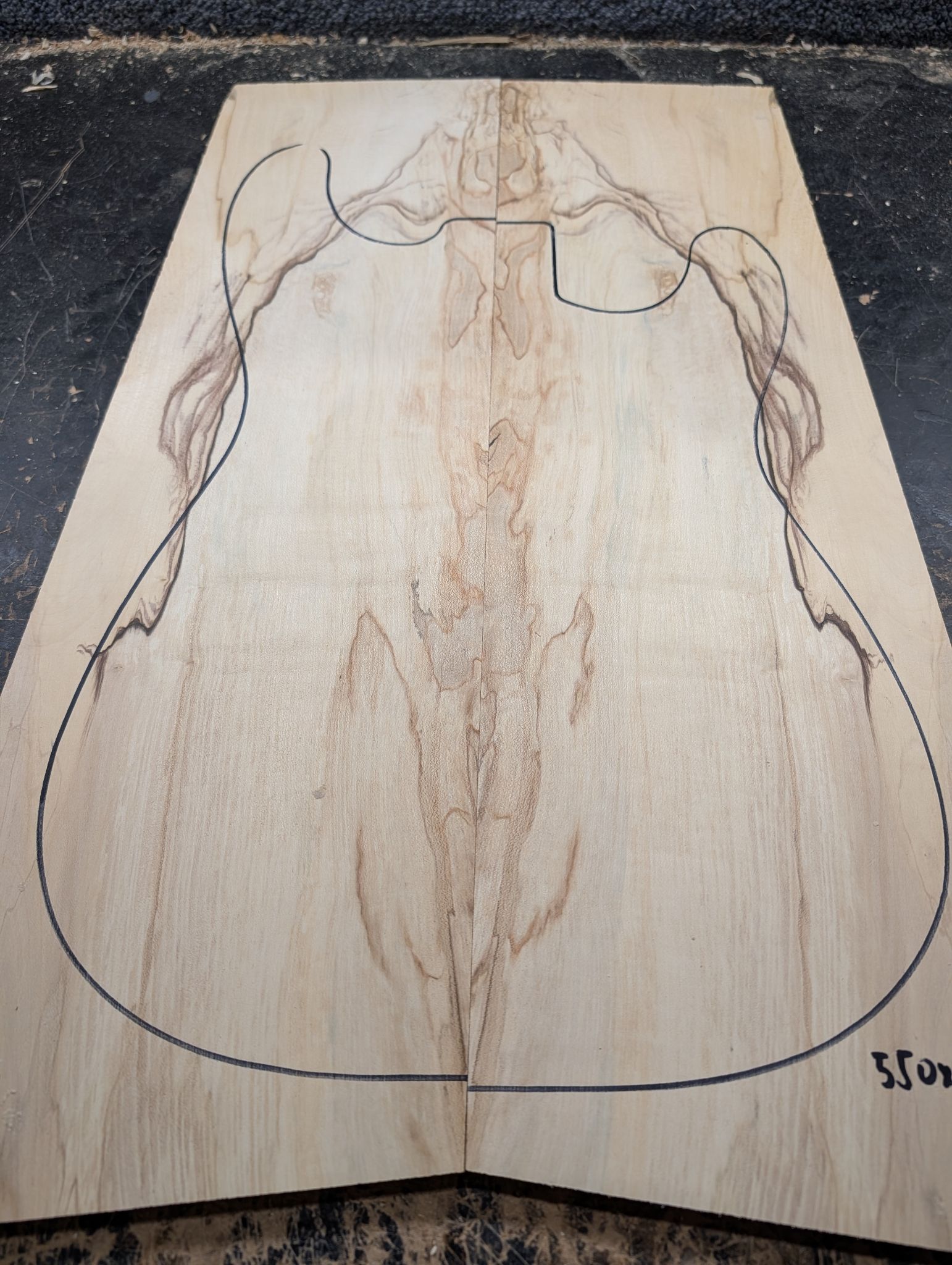 British Spalted Sycamore Drop Top 12593